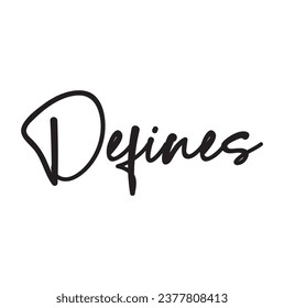 defines text on white background.