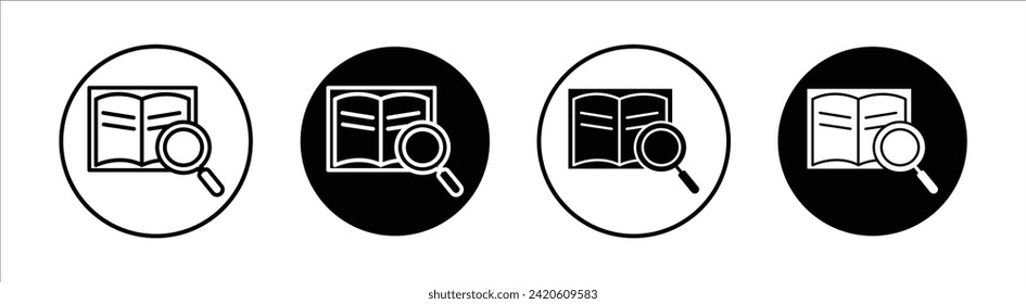 Defining flat line icon set. Defining Thin line illustration vector