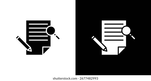 Defining icon collection. Black and white filled vector illustration.