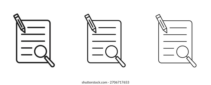 Icono de definición con estilo de contorno, diseños de Ilustración vectorial