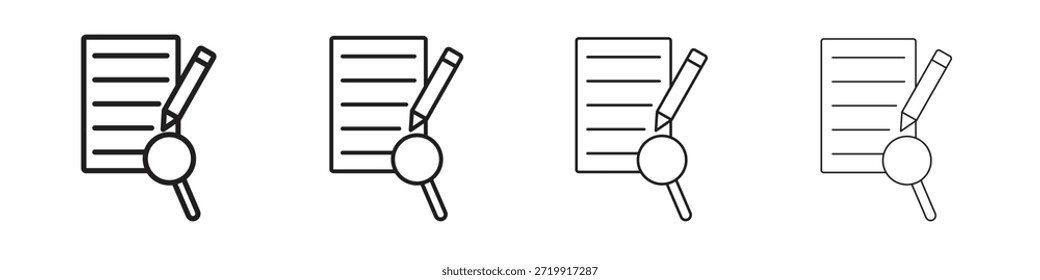 Definición de iconos, Conjunto de iconos lineales. Iconos lineales negros de la palma