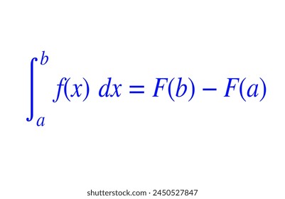 Definite Integral Equation , maths , vector illustration 