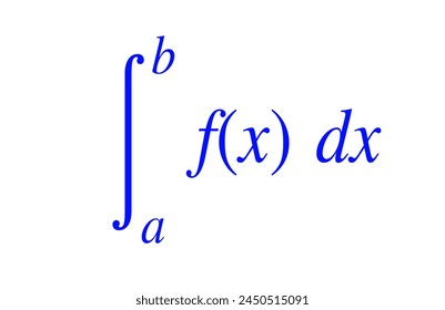 Definite Integral Equations, maths vector illustration 