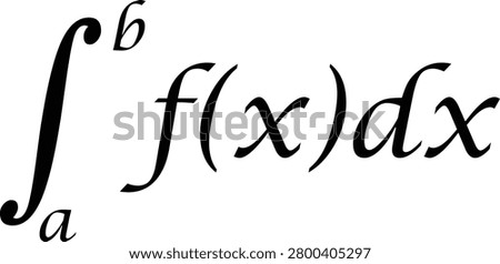 Definite Integral Mathematical Equation Calculus Formula Vector Illustration
