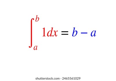 Definite Integral property maths Equation high quality vector illustration for various education projects 