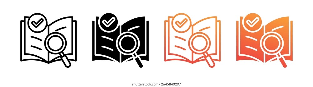 Definition Of Done Multi Style Icon Set Vector