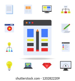 definition of drawing angles colored icon. Programming icons universal set for web and mobile