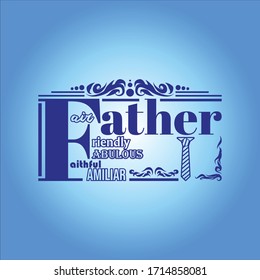 definition of a father conceptual design illustration vector