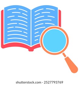 Definition icon, information, research, workbook