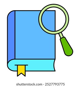 Definition icon, information, research, workbook