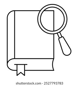 Definition icon, information, research, workbook