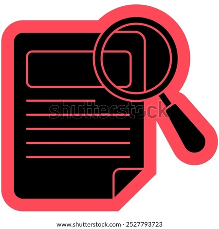 Definition icon, information, research, workbook