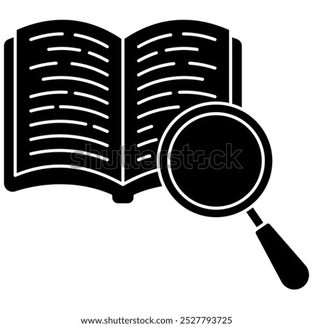 Definition icon, information, research, workbook