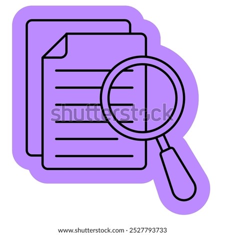 Definition icon, information, research, workbook