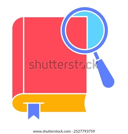 Definition icon, information, research, workbook