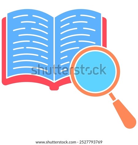 Definition icon, information, research, workbook