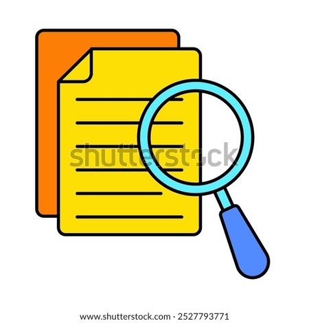 Definition icon, information, research, workbook