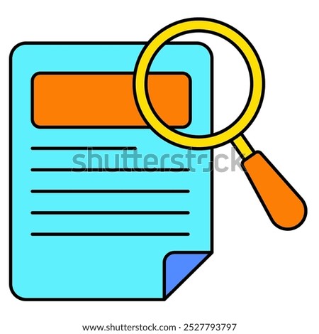 Definition icon, information, research, workbook