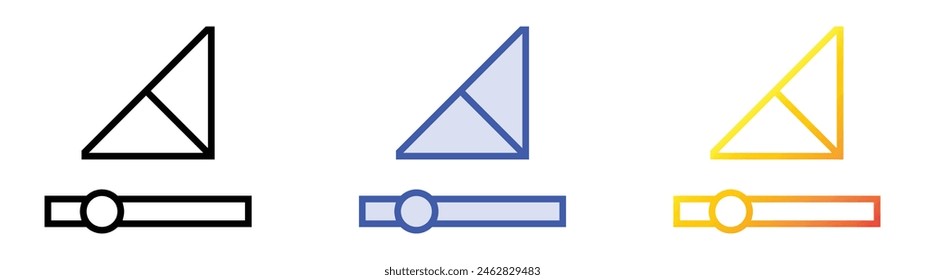 definition icon. Linear, Blue Fill and Gradient Style Design Isolated On White Background