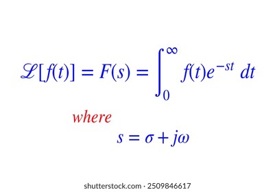 Definição de Laplace Transform, ilustração vetorial para vários projetos educacionais 