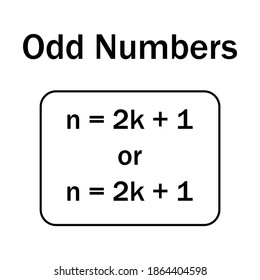 Definition Odd Numbers Odd Integers Stock Vector (Royalty Free ...