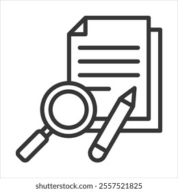 Definition Outline Icon Vector Illustration