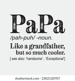 Definition Of PaPa T-Shirt Gift For Father's Day