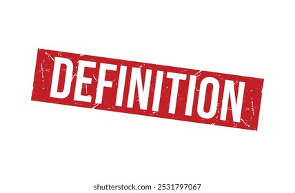 Definition red rubber stamp vector design.