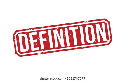 Definition red rubber stamp vector design.