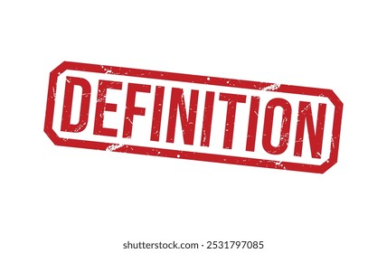 Definition red rubber stamp vector design.