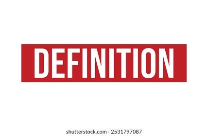 Definition red rubber stamp vector design.