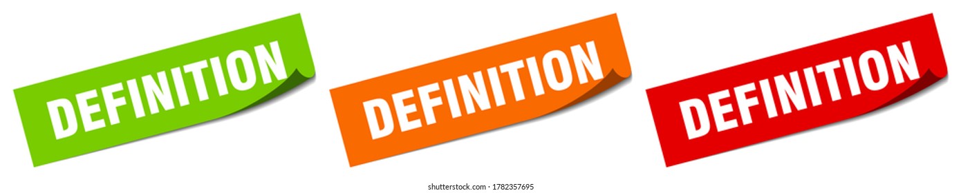 definition sticker. definition square isolated sign