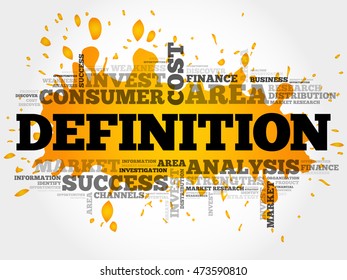 DEFINITION word cloud collage, business concept background