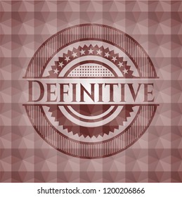 Definitive red seamless geometric badge.
