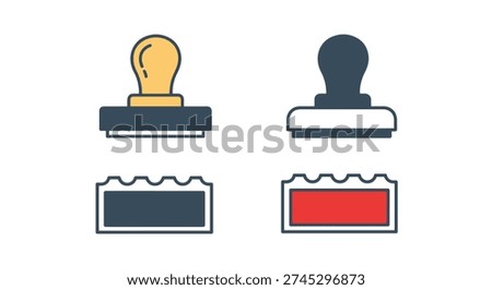Definitive Stamp clean modern tone vector