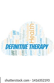 Definitive Therapy word cloud. Wordcloud made with text only.