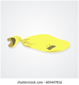 Deflated Balloon. Vector Illustration.