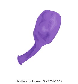 Deflated selebrate balloons. Cartoon style burst balloons. Latex inflated birthday balloons.