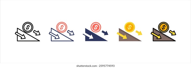 Deflation Multi Style Icon Set