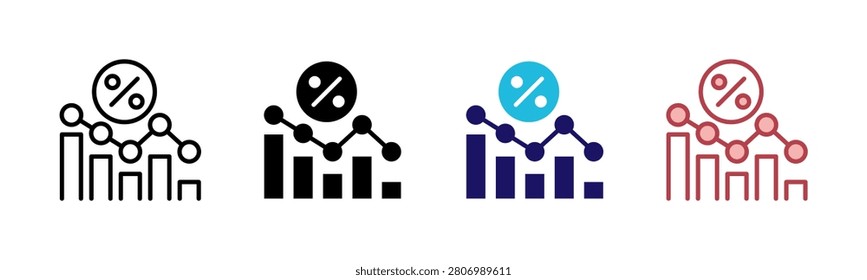Deflationary Spiral Icons, Multi Style Icon Set