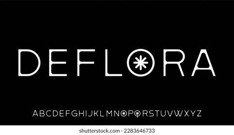 deflora, luxury modern font alphabetical vector set