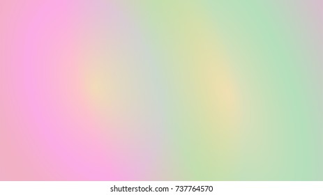 Defocused abstract background in pastel color, green, pink and yellow. Contrast vector gradient overlay. Abstract glam, glitch sparkling banner design. EPS vector illustration for cover design.