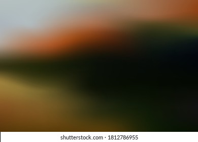 Defocused abstract background with smooth beautiful gradient mesh. Autumn forest with water reflection
