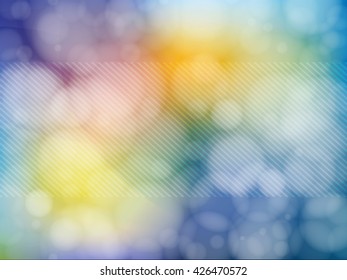 Defocused background with lights. Blurred backdrop. Abstract bokeh style vector illustration.