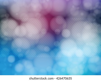 Defocused background with lights. Blurred backdrop. Abstract bokeh style vector illustration.