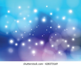 Defocused background with lights. Blurred backdrop. Abstract bokeh style vector illustration.