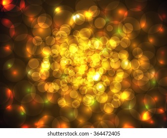 Defocused bokeh lights. Vector abstract backgound.