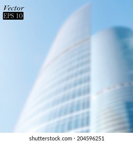 Defocused business buildings. Vector format.