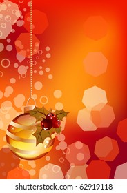 Defocused christmas background with ball