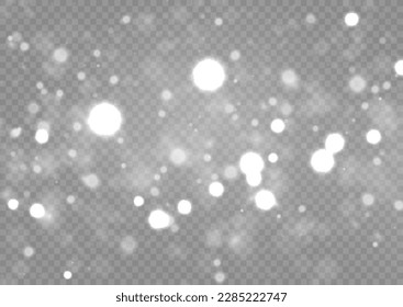 Defocused Christmas background. Star burst white sparkles. Magic sparks glitter special blur bokeh effect. Sparkling magical dust particle. Lens flare light sparkle, shiny glittering glow stars vector